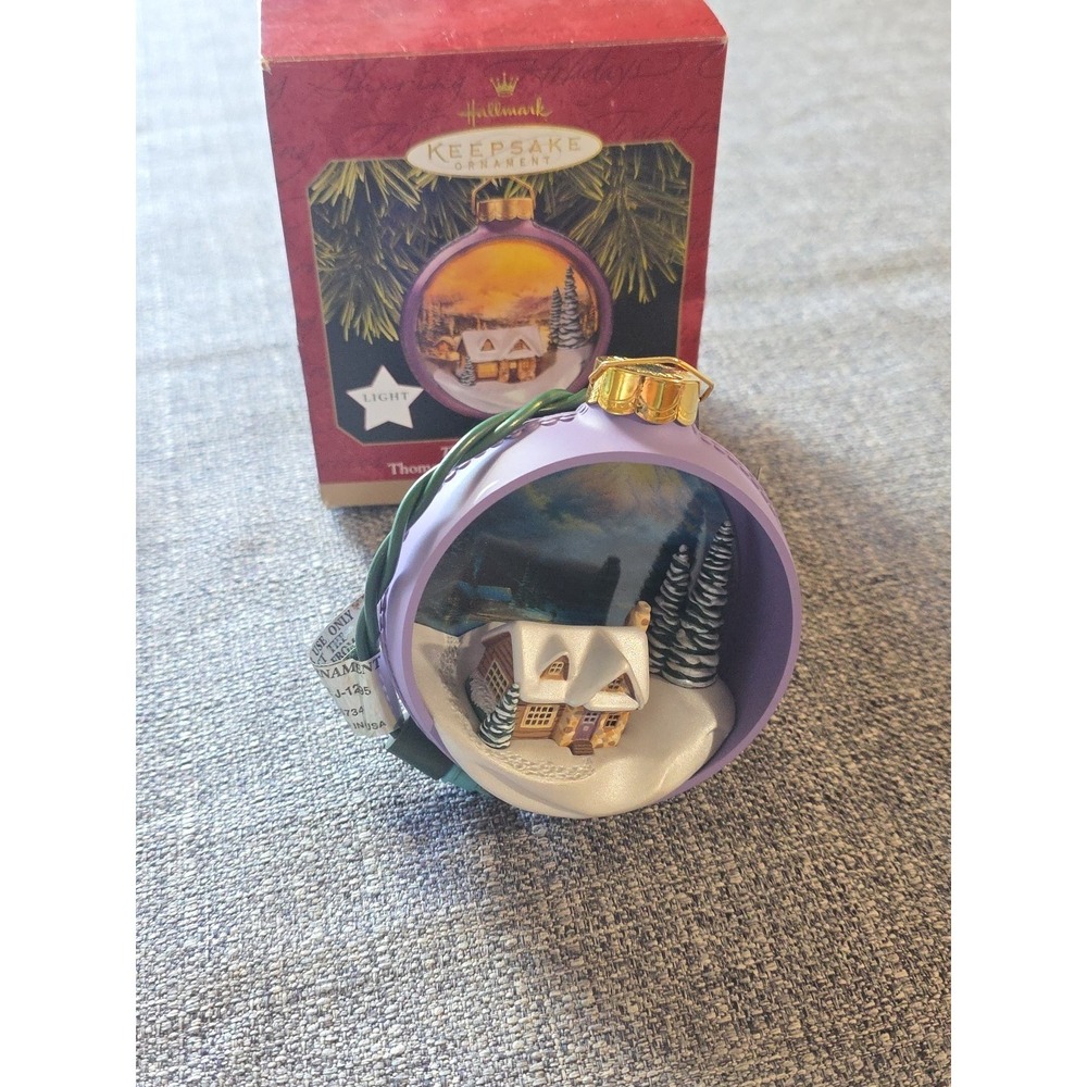 1997 Hallmark Keepsake Ornament The Warmth of Home Thomas Kinkade Magic Light